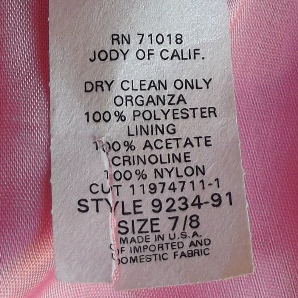new JODY of CALIFORNIA Prom Dress, XS, Bold Pink, Polka Dots, Maxi, Cap sleeve - Picture 10 of 10
